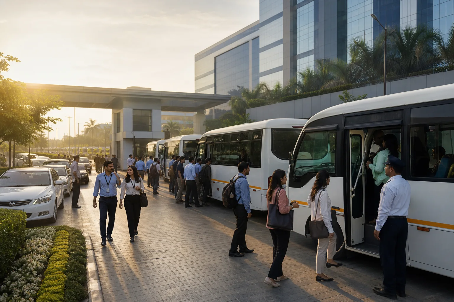 Managed employee shuttle fleet at a corporate campus